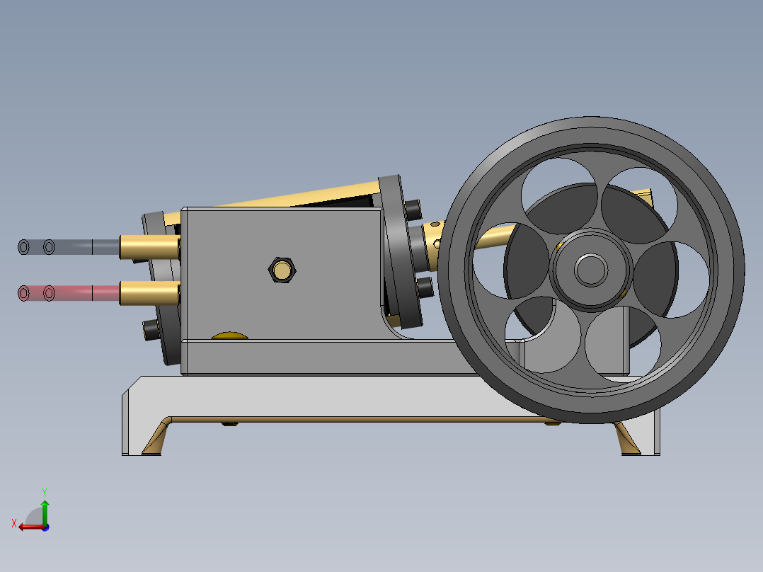 摆动蒸汽机simple-oscillating-steam-模型格式为 sw后视图