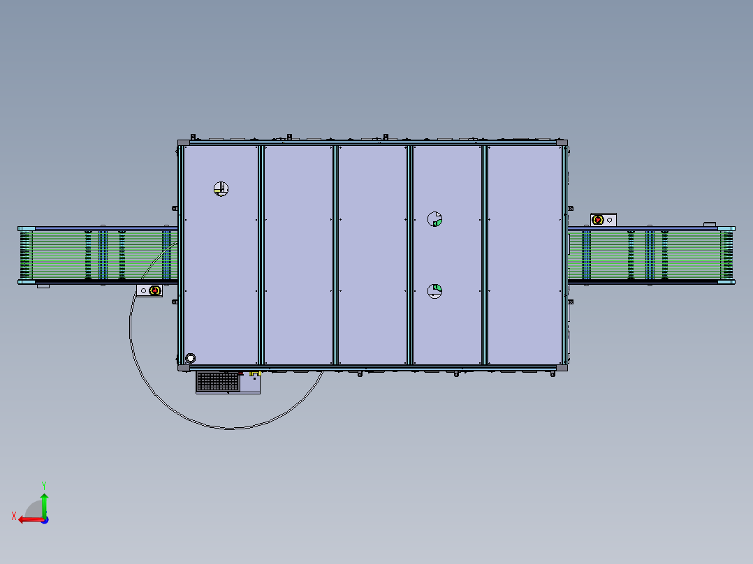 手机自动点胶固化设备后视图