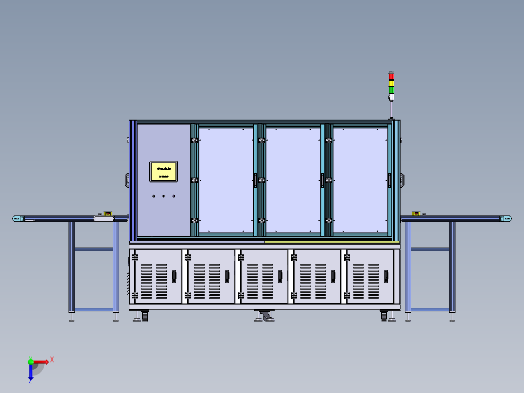 手机自动点胶固化设备俯视图
