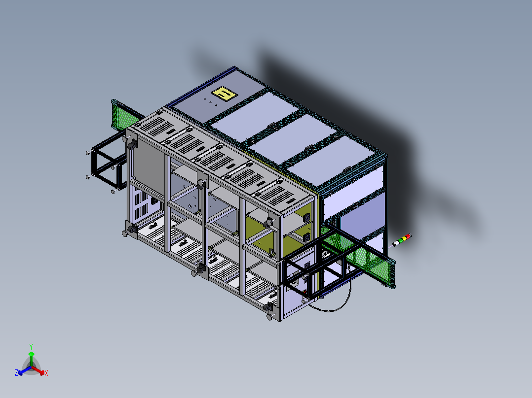 手机自动点胶固化设备正等轴测图