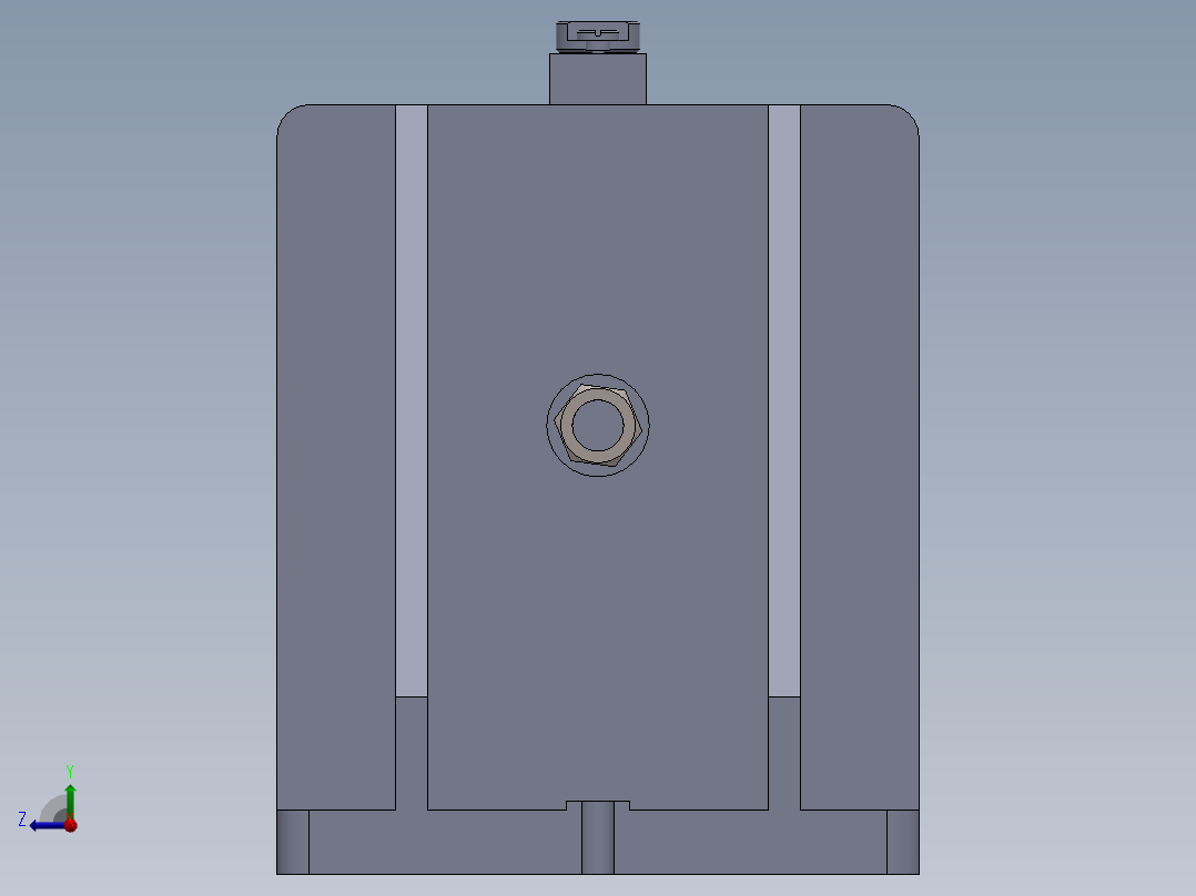 离心泵壳体钻孔夹具（CAD图+SW三维）右视图