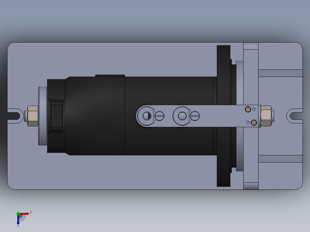 离心泵壳体钻孔夹具（CAD图+SW三维）俯视图