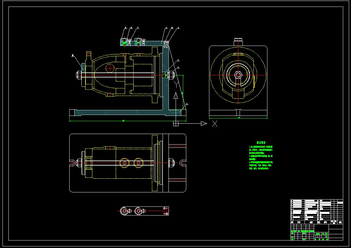 离心泵壳体钻孔夹具（CAD图+SW三维）