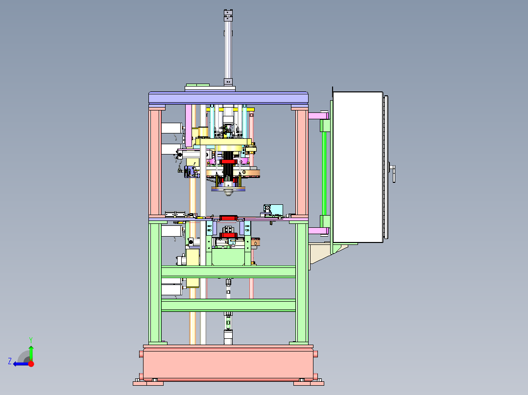 自动组装机（定子线圈整形机、轴套组装机）右视图