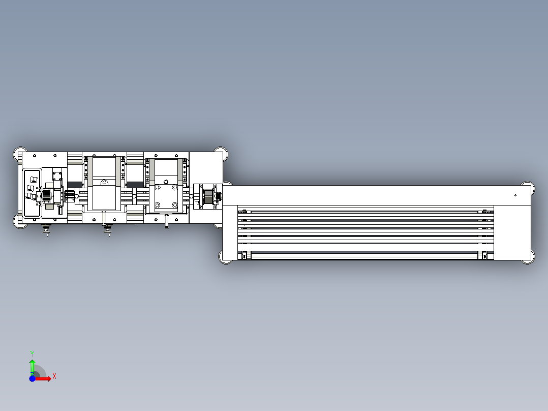 锁头加工设备前视图