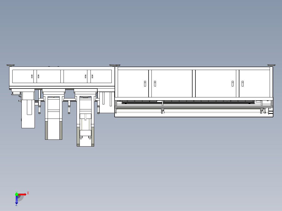 锁头加工设备俯视图