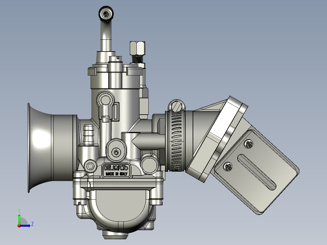 黑色赛车化油器-dtk左视图