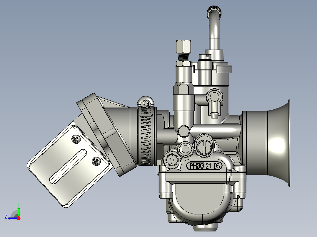 黑色赛车化油器-dtk右视图
