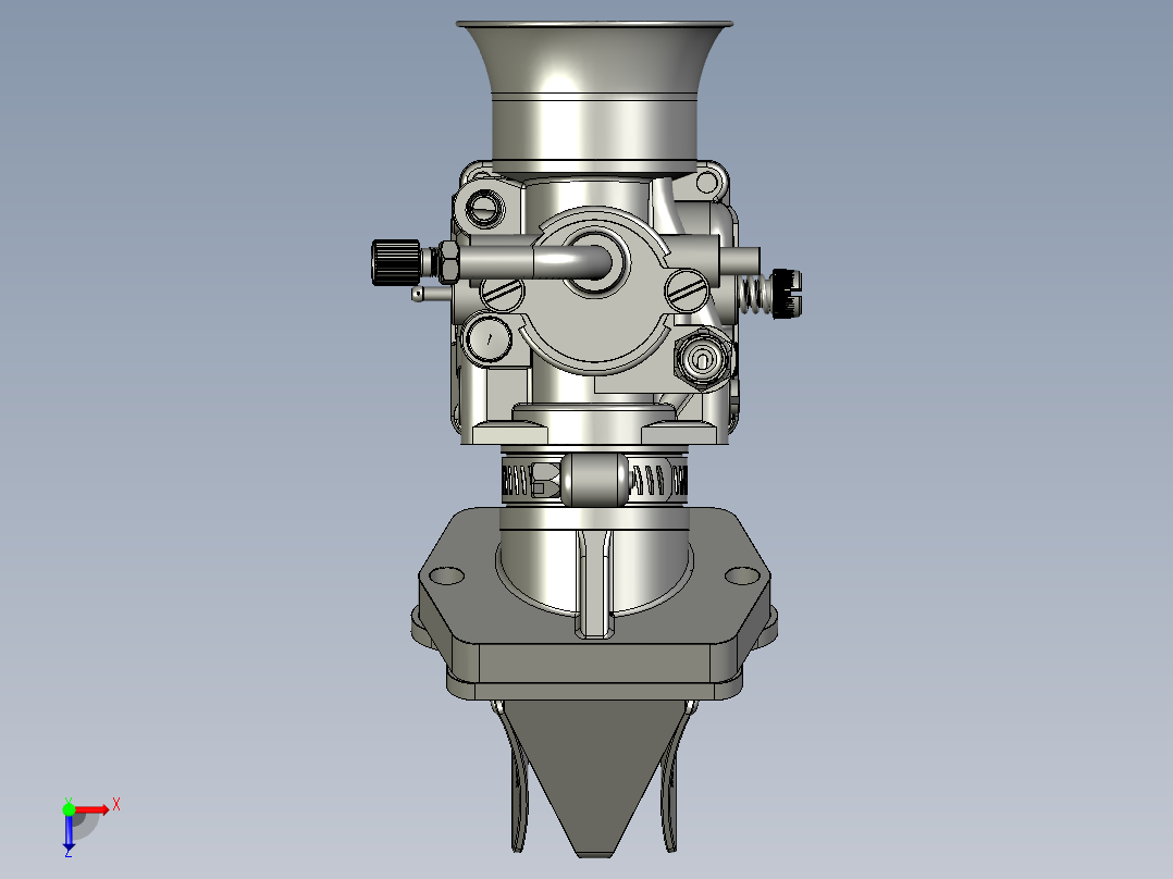黑色赛车化油器-dtk俯视图