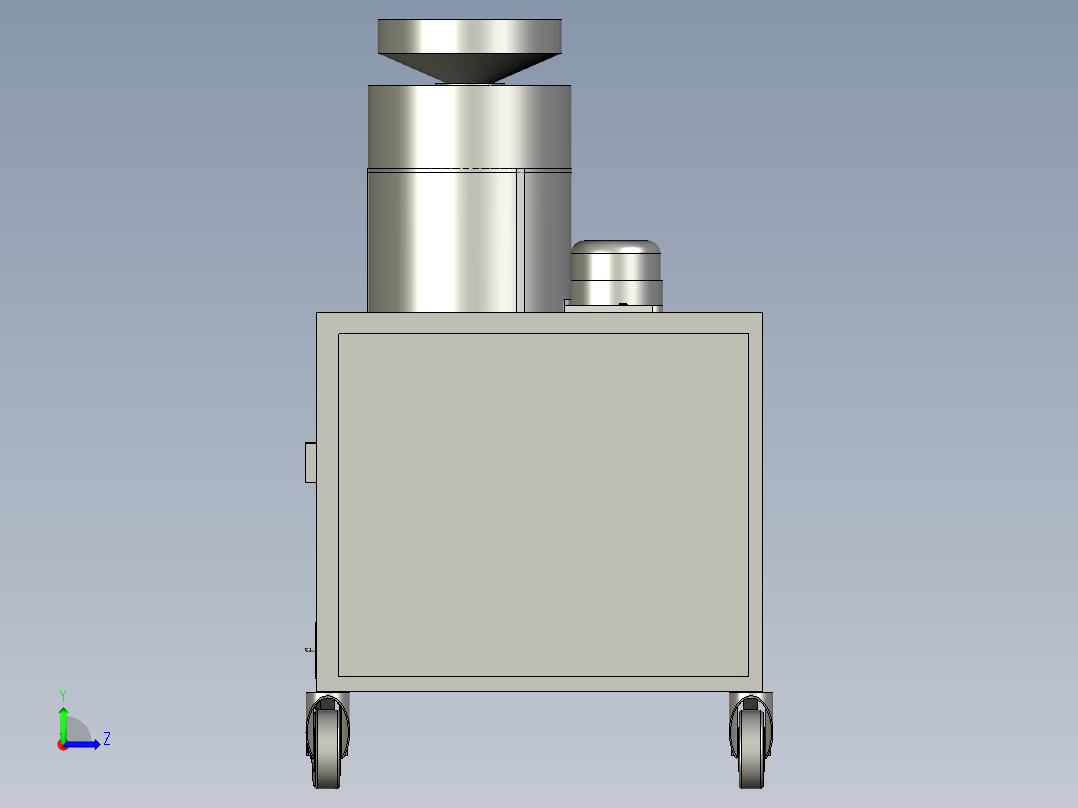 栗子脱壳机左视图