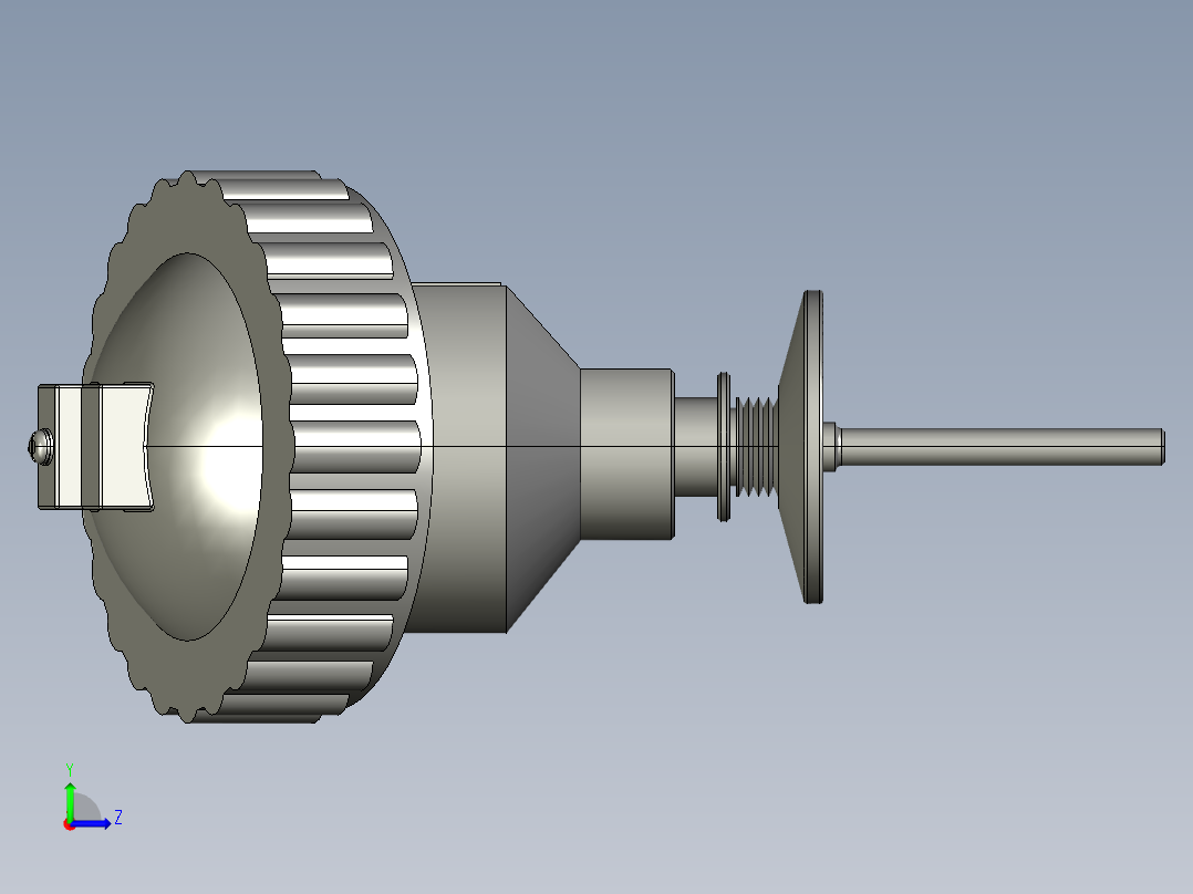 法兰卫生级温度传感器-20-200安装定制左视图