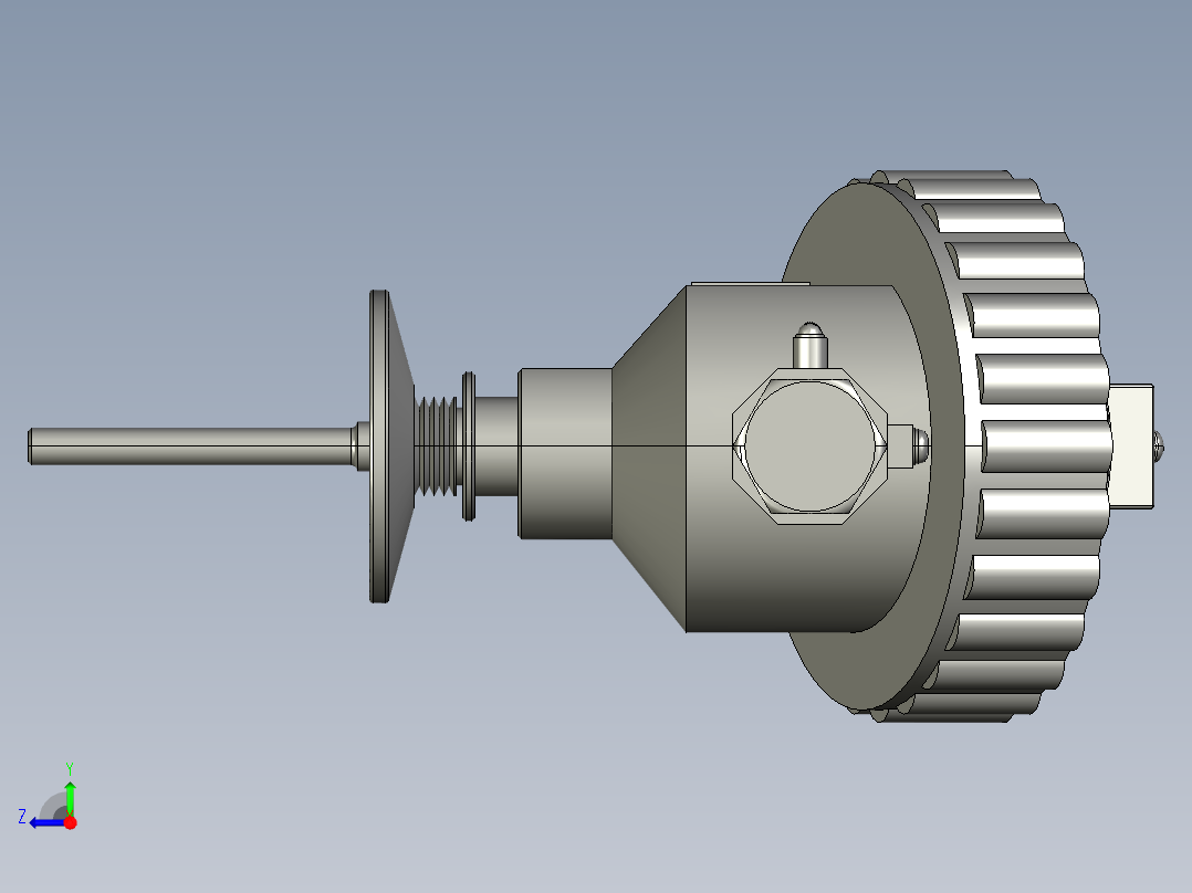 法兰卫生级温度传感器-20-200安装定制右视图