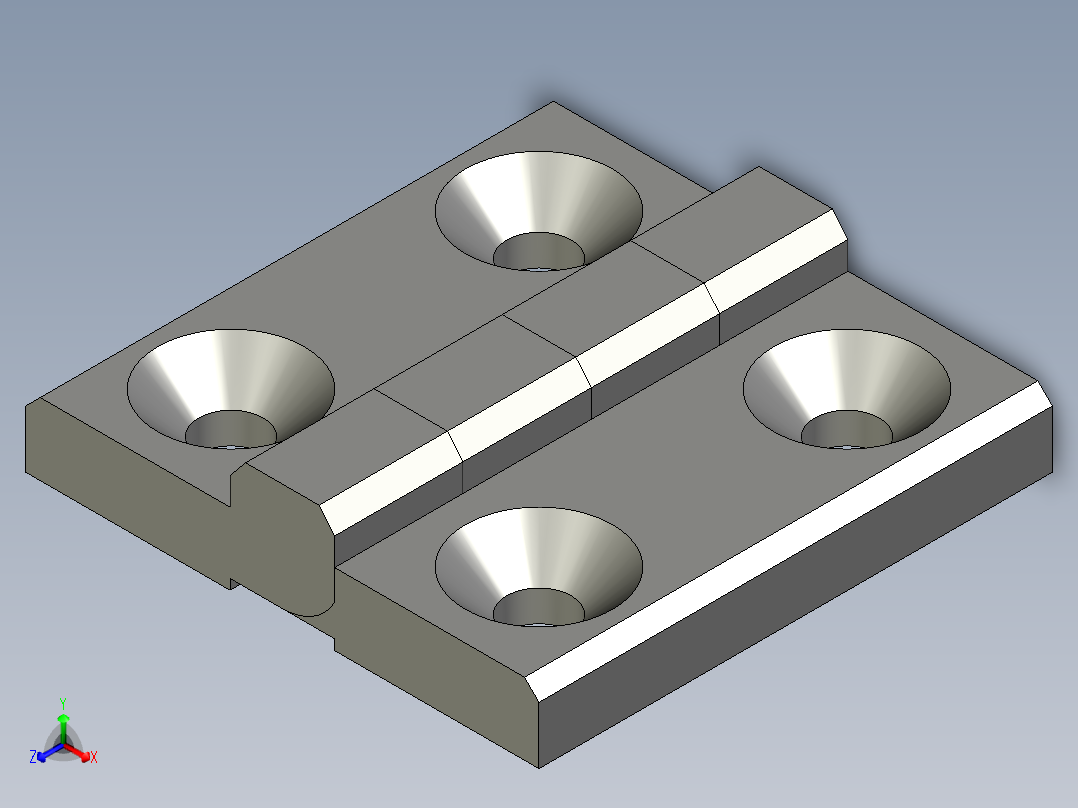 不锈钢合页重载型锥孔型B系列PDSHB-50主视图