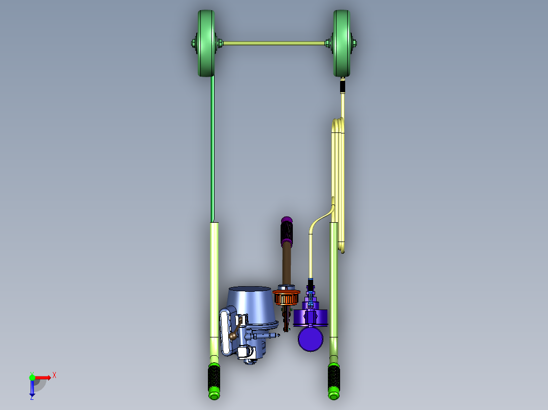 高原型航空液压油泵车俯视图