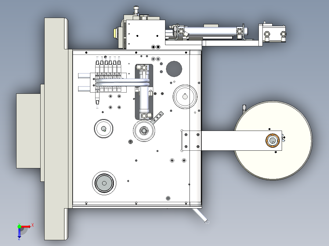 BKY-TB20贴标模组模型俯视图