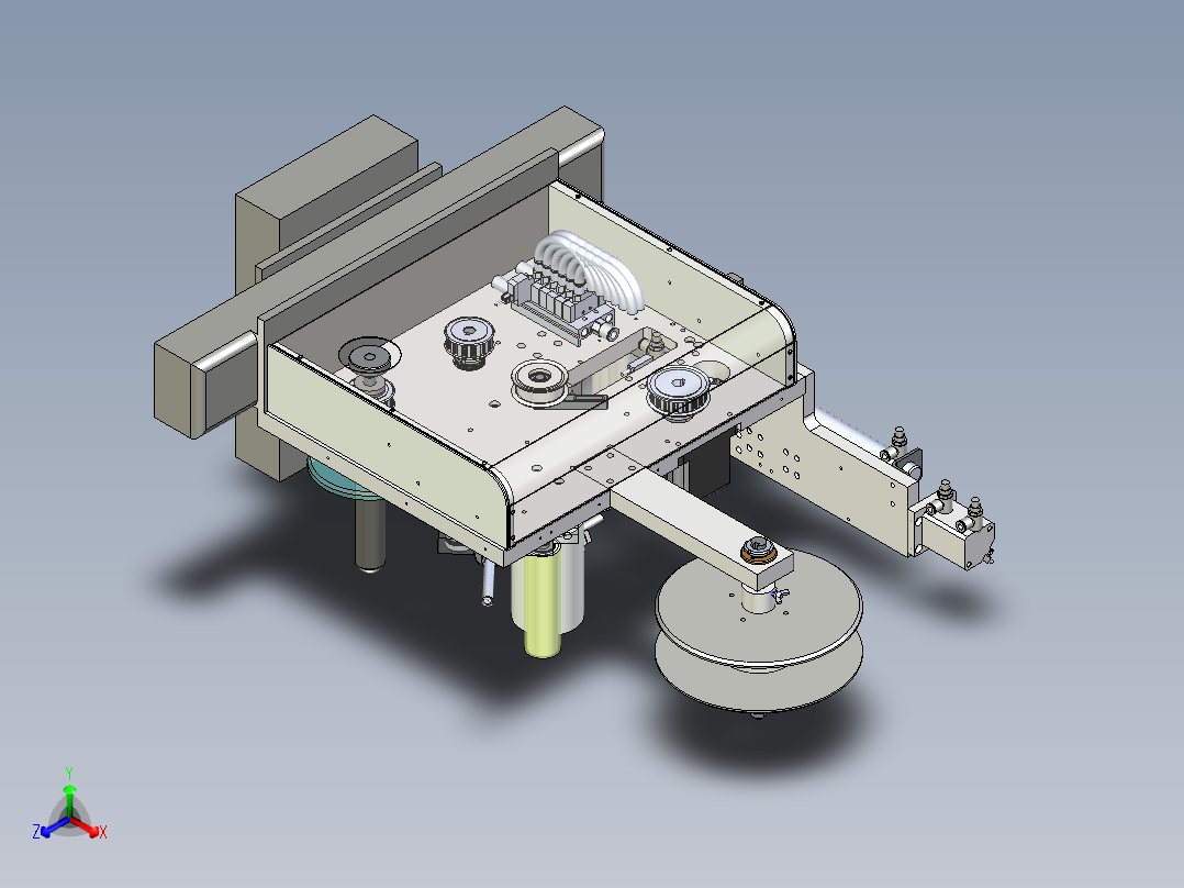 BKY-TB20贴标模组模型正等轴测图