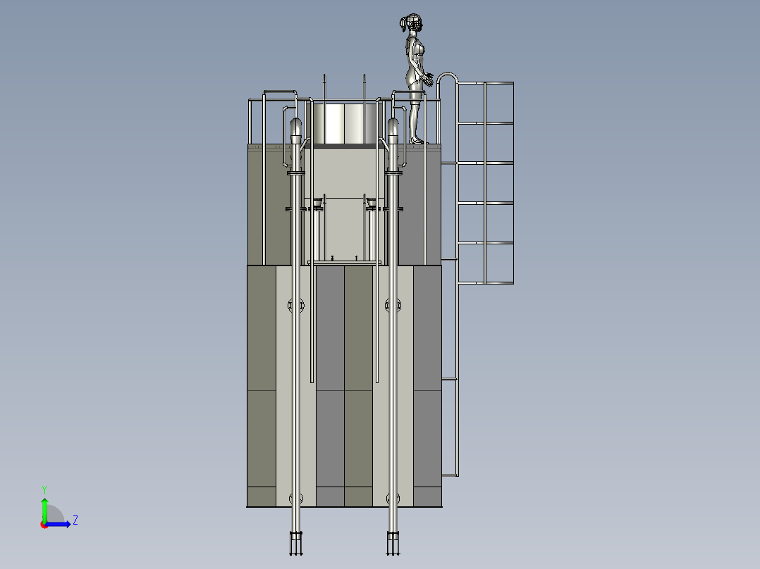 滤池滤砖污水处理左视图