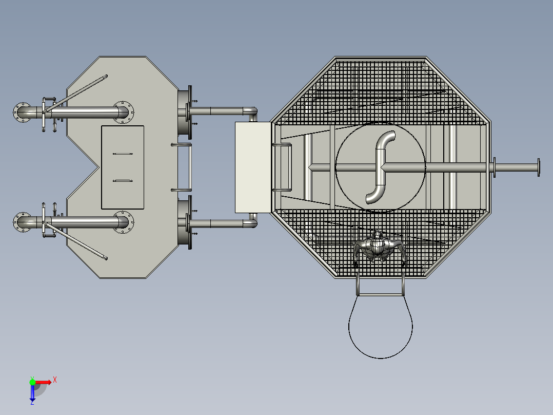 滤池滤砖污水处理俯视图