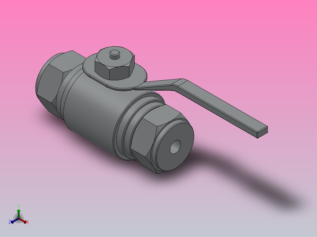 QG.M1压力表球阀[QG.M1压力表球阀]DN6 (2)主视图