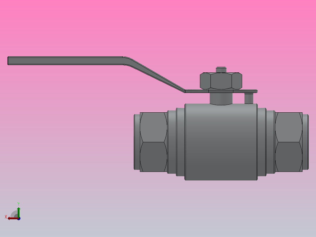 QG.M1压力表球阀[QG.M1压力表球阀]DN6 (2)后视图