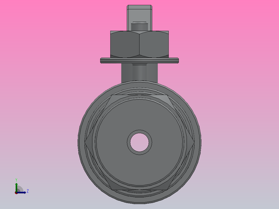 QG.M1压力表球阀[QG.M1压力表球阀]DN6 (2)左视图