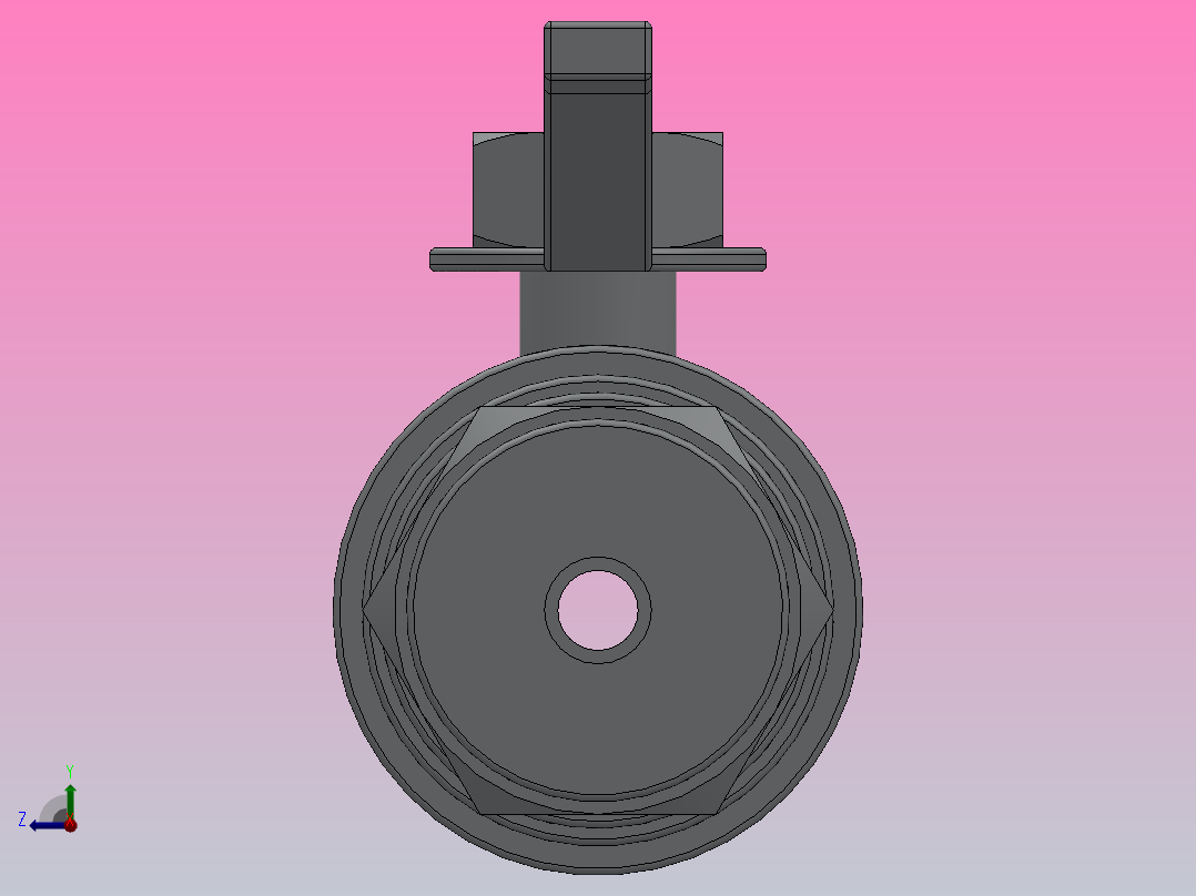 QG.M1压力表球阀[QG.M1压力表球阀]DN6 (2)右视图