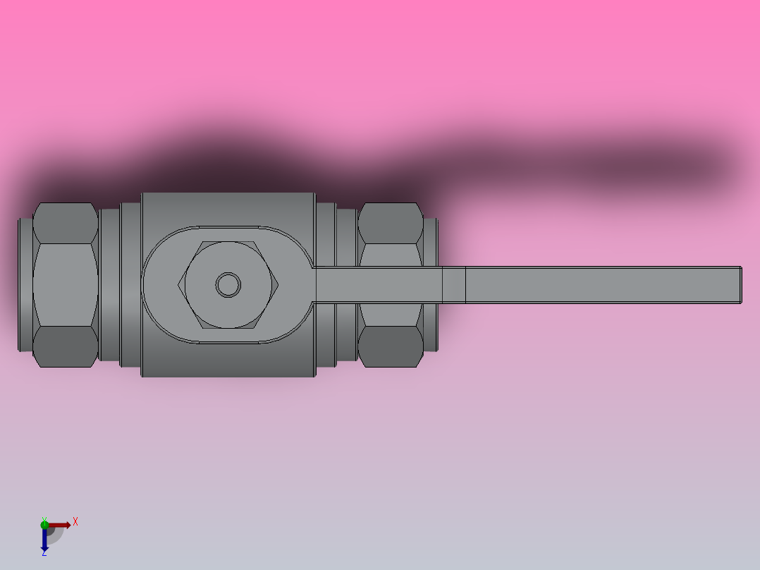 QG.M1压力表球阀[QG.M1压力表球阀]DN6 (2)俯视图