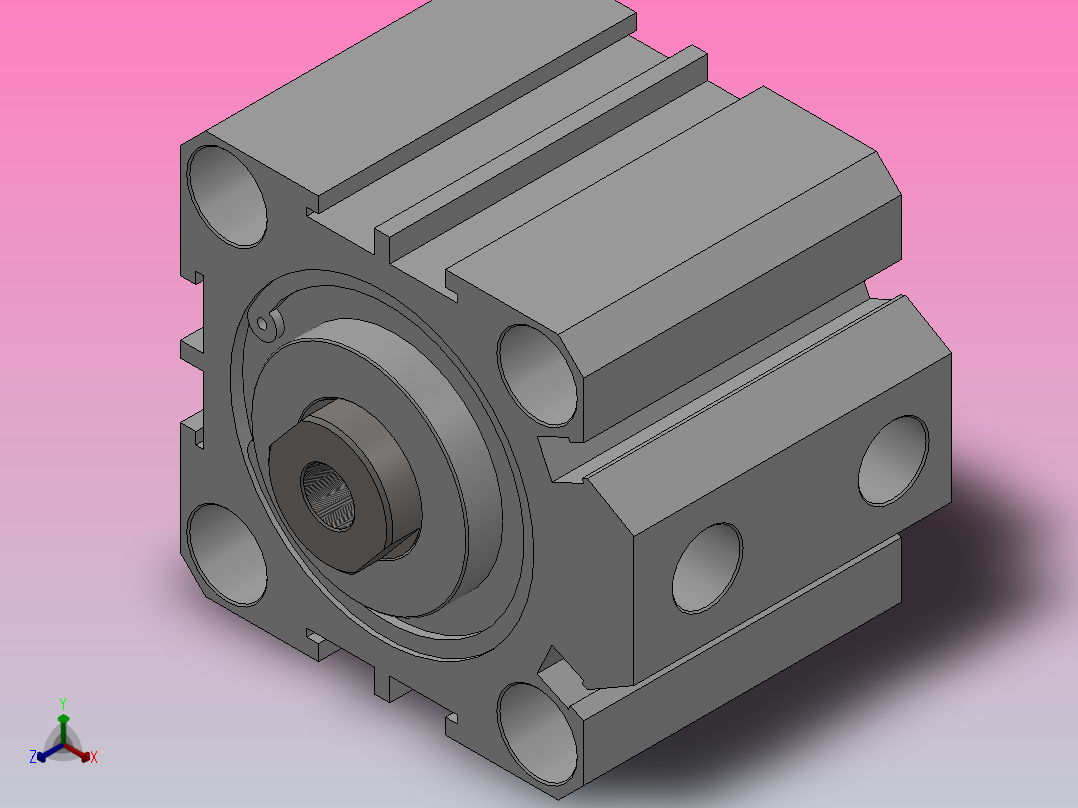 SDA超薄气缸系列SDA 40×15主视图