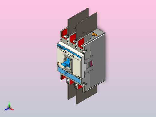 NXMS-160H 3P塑料外壳式断路器三维模型202209