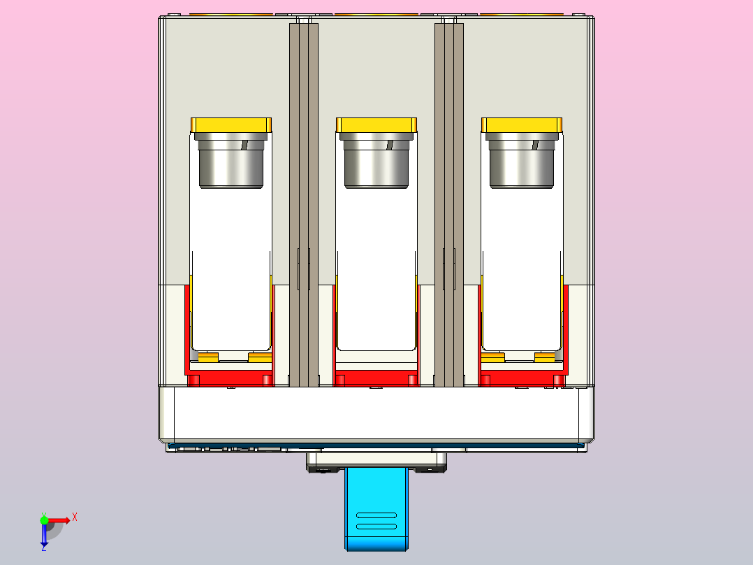 NXMS-160H 3P塑料外壳式断路器三维模型202209俯视图