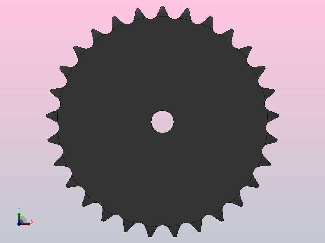 直孔链轮20B型_29-20B-1后视图