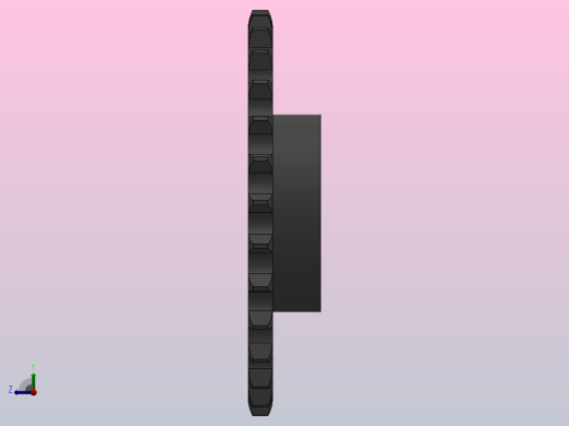 直孔链轮20B型_29-20B-1左视缩略图