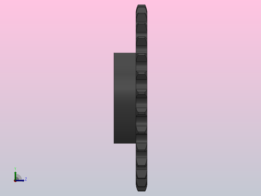 直孔链轮20B型_29-20B-1右视图