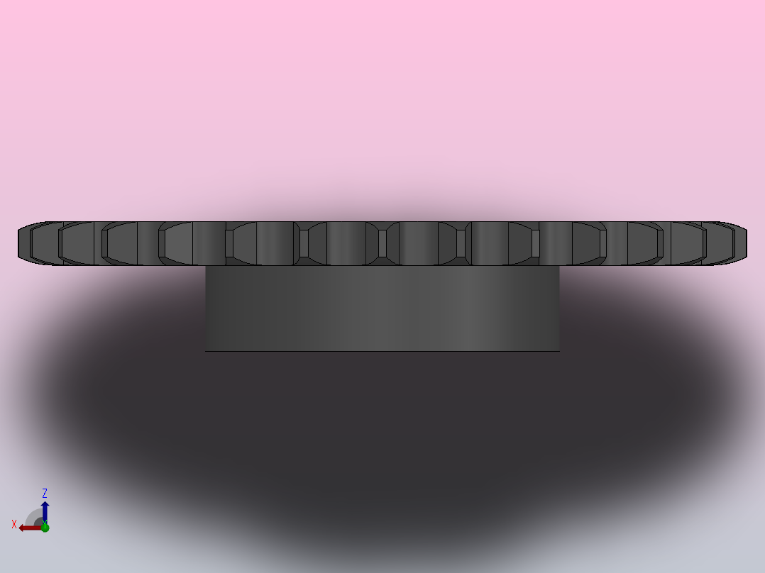 直孔链轮20B型_29-20B-1俯视图