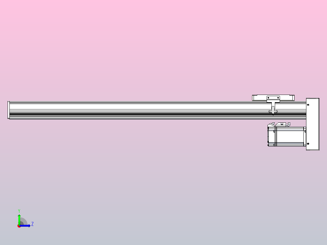 滚珠丝杠直线轴带导轨全封闭TPA-HCR-105D-1610C-L700-MP-C-P40-N3左视图