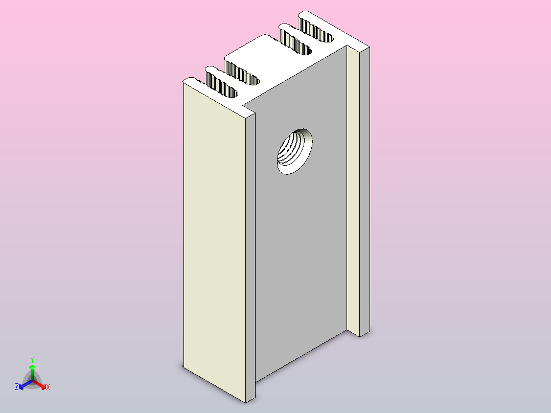黑色散热器尺寸25 x 12 6 x 6 5 mm孔18 3mm螺钉固定ipt正等轴测图