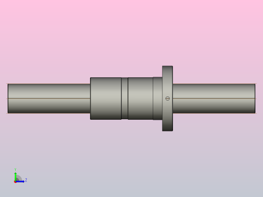 FFZD6310-4滚珠丝杆3D模型左视缩略图
