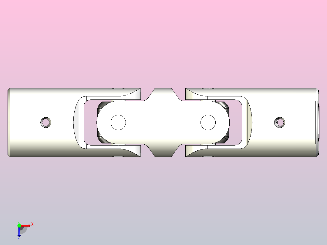 WX,WXD型小型十字轴万向联轴器[WX2-PB-Φ10╱Φ]俯视图