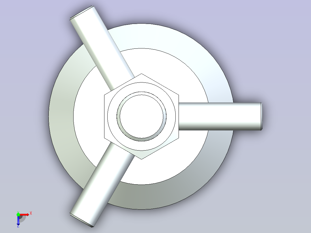 脚轮脚杯3D  WAD61-D60-M16-L100.x_t俯视图