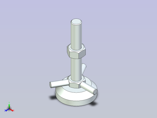 脚轮脚杯3D  WAD61-D60-M16-L100.x_t正等轴测缩略图