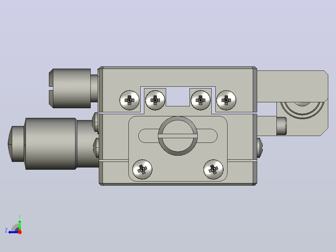 交叉滚柱型XY轴滑台-40X40@CGZY40 LGZY40 RGZY40右视图