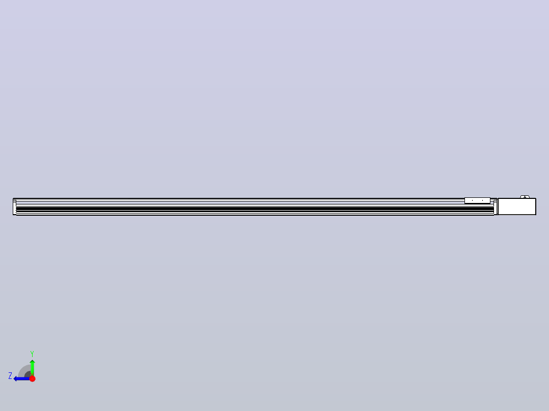 皮带直线轴半封闭可选导轨TPA-HNB-110D-90-L1700-ML-C-P40-N3右视图