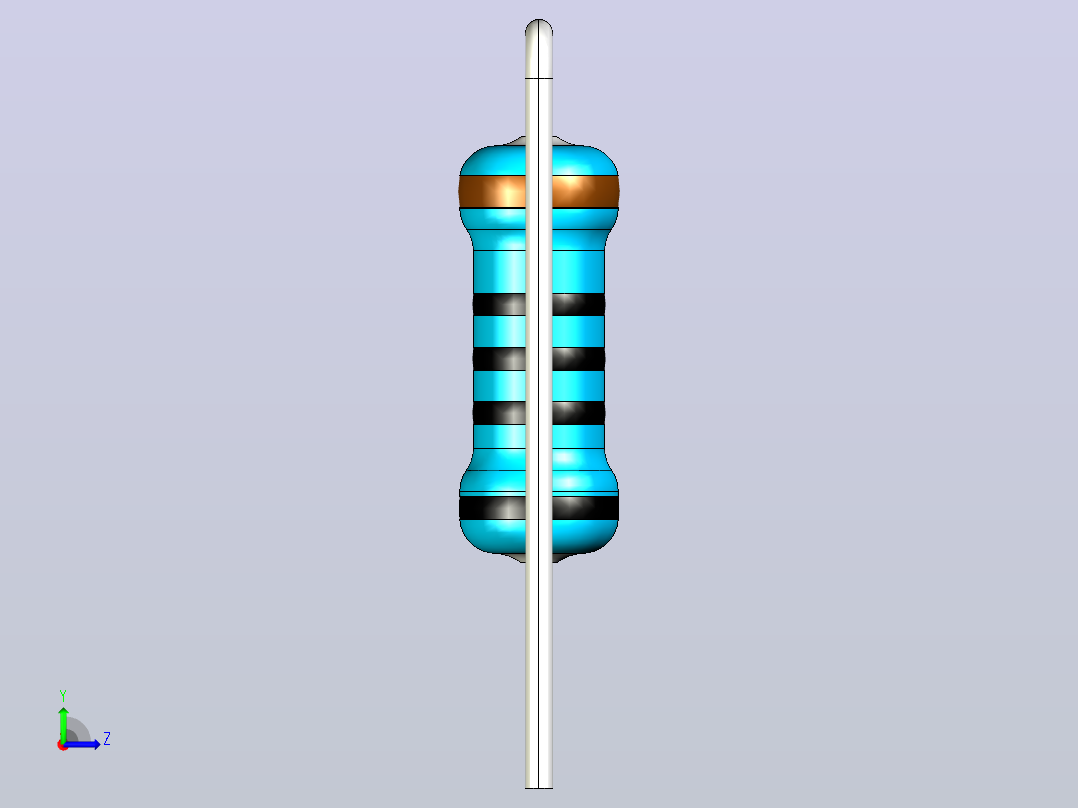 电阻器组RES_AV_.W_mil_R_%左视图