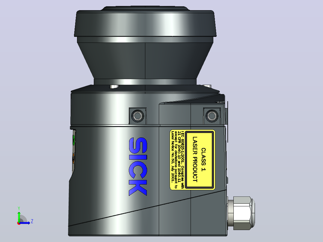 S100激光扫描仪左视图