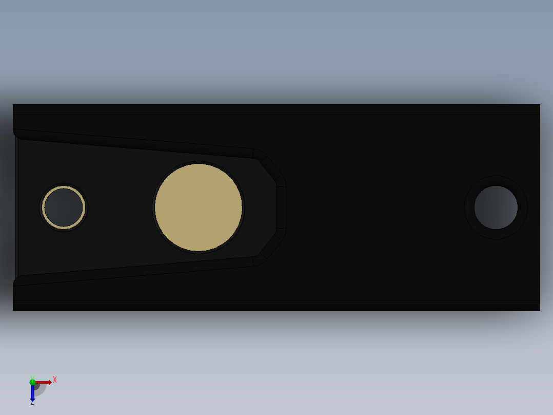 yubikey c nfc钥匙扣支架俯视图