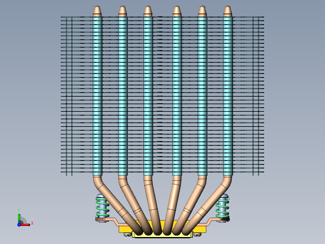 Noctua+NH-D14+CPU冷却器前视图