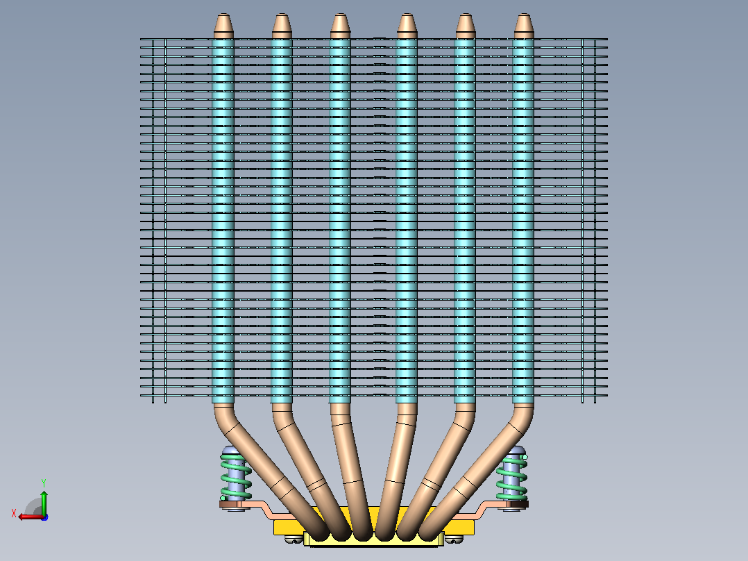 Noctua+NH-D14+CPU冷却器后视图