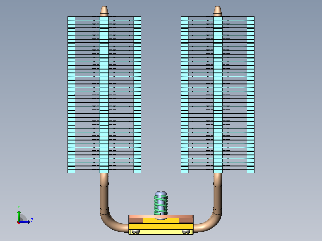 Noctua+NH-D14+CPU冷却器左视图