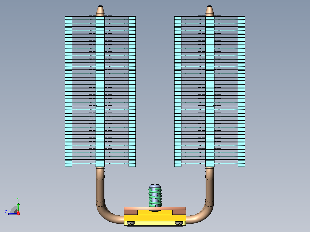 Noctua+NH-D14+CPU冷却器右视图