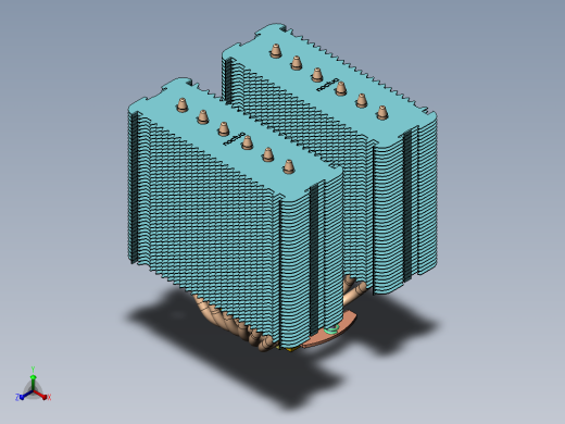 Noctua+NH-D14+CPU冷却器正等轴测缩略图